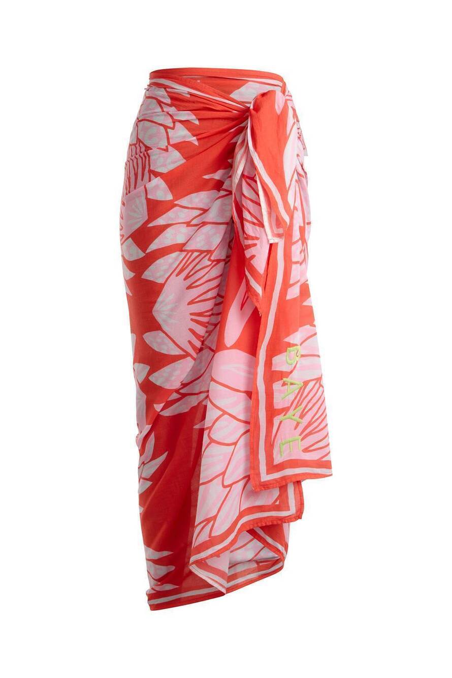NEW BAYE LONDON women's protea multi-way cover up sarong in coral
